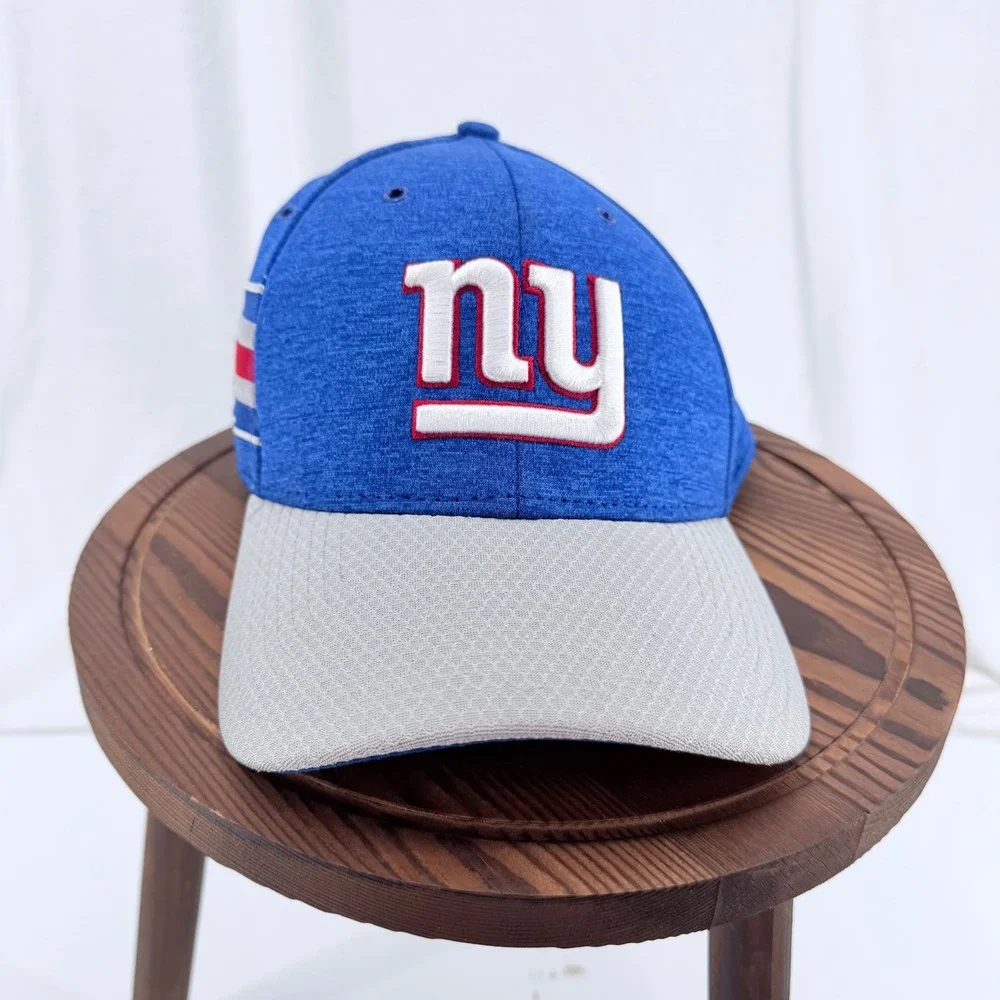 New Era 39THIRTY New York Giants NFL Hat Blue Gray Medium Large Stretch Fit Cap